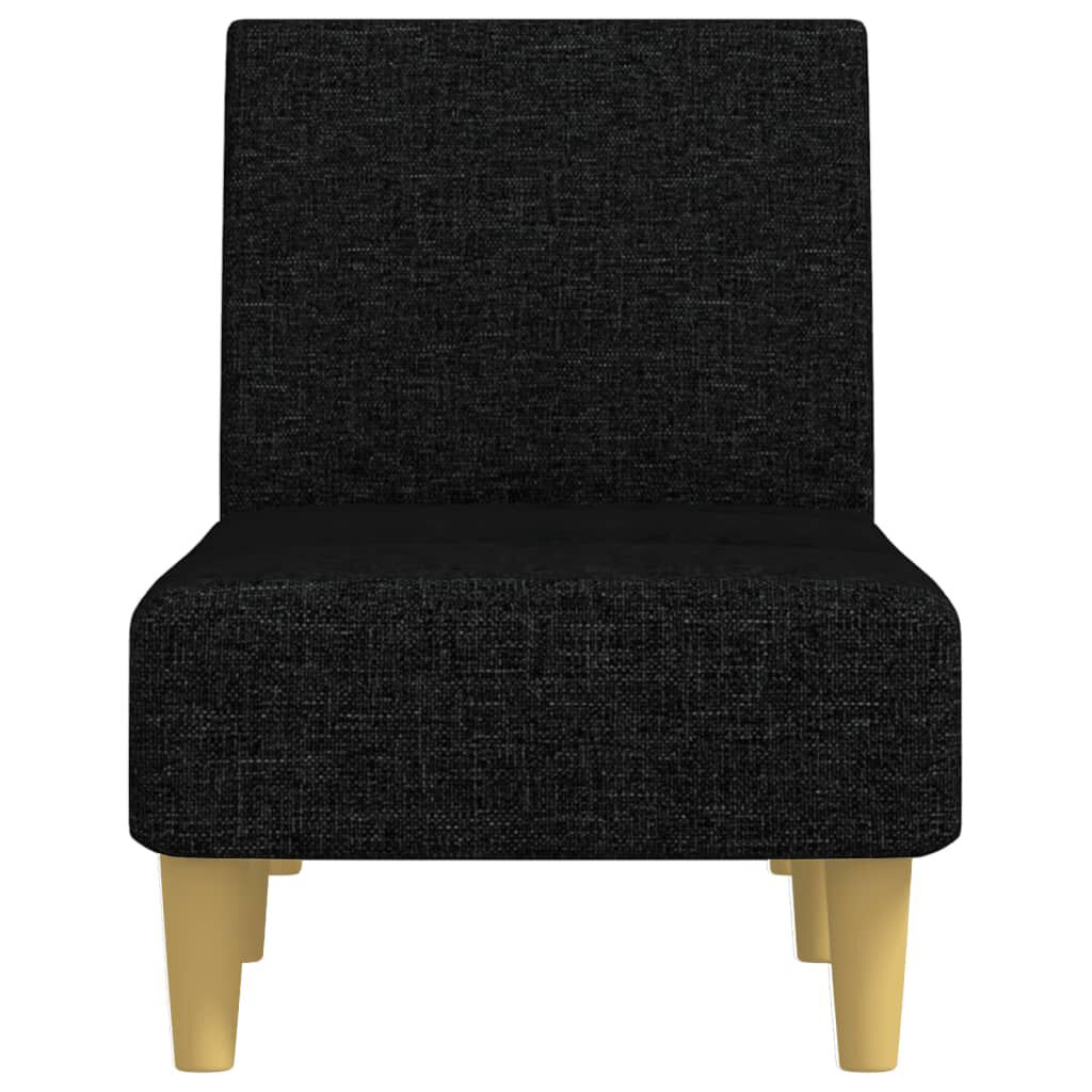 vidaXL Chaise Longue Black Fabric