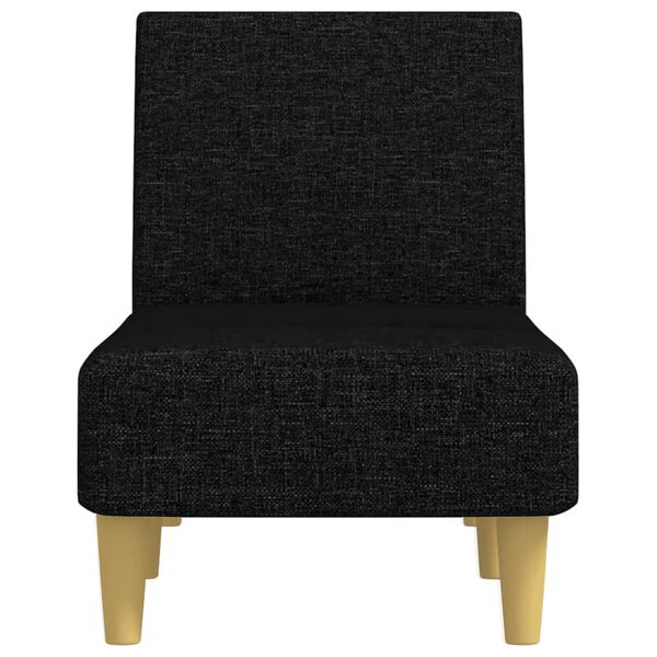 vidaXL Chaise Longue Black Fabric