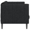 vidaXL Sofa 3-Seater Black Fabric