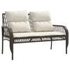 vidaXL 4 Piece Garden Sofa Set with Cushions Brown Poly Rattan