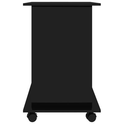 vidaXL Computer Desk High Gloss Black 80x50x75 cm Engineered Wood