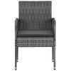 vidaXL 5 Piece Outdoor Dining Set Poly Rattan Grey