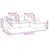 vidaXL Modular Sofa with Footstool and Cushions Dark Grey
