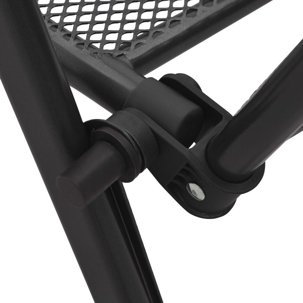 vidaXL Folding Mesh Chairs 4 pcs Steel Anthracite