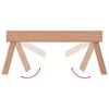 vidaXL Folding Tray 55x35x25 cm Solid Wood Teak