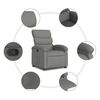 vidaXL Recliner Chair Dark Grey Fabric