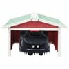vidaXL Robotic Lawn Mower Garage 72x87x50 cm Red and White Firwood