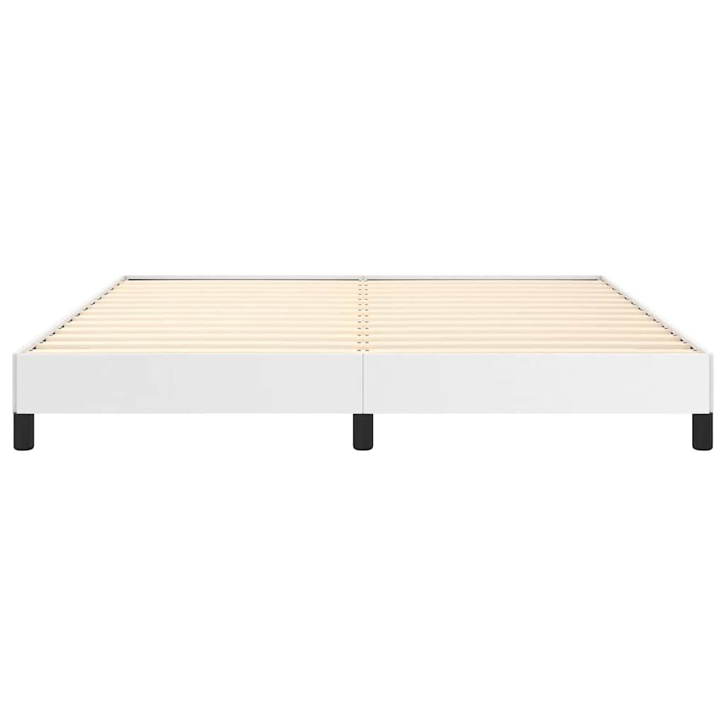 vidaXL Bed Frame without Mattress White 152x203 cm Queen Faux Leather