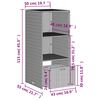 vidaXL Garden Storage Cabinet Grey 50x55x115 cm Poly Rattan