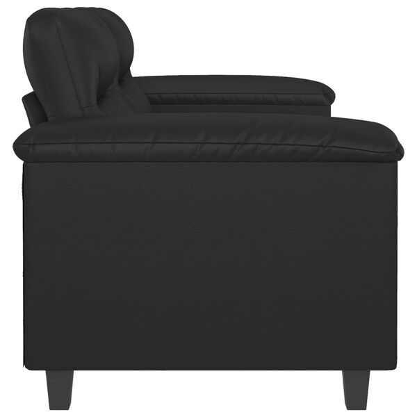 vidaXL 2-Seater Sofa Black 120 cm Faux Leather