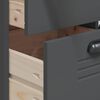 vidaXL Highboard VIKEN Anthracite Grey 80x40x190 cm Solid Wood Pine
