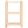 vidaXL 3-Tier Storage Rack 60x38x90 cm Solid Pinewood 150 kg