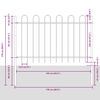 vidaXL Garden Fence Grey 1.7 x 1.2 m Powder-coated Steel