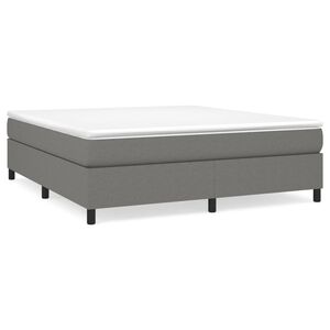 vidaXL Box Spring Bed Frame Dark Grey California King Fabric (US Only)