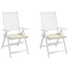 vidaXL Garden Chair Cushions 2 pcs Cream 40x40x4 cm Oxford Fabric