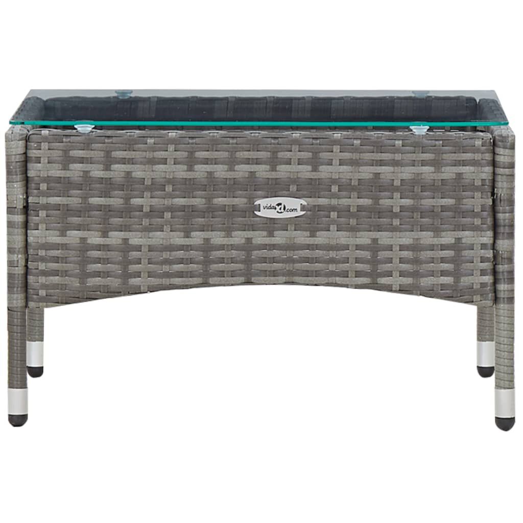 vidaXL 5 Piece Garden Lounge Set With Cushions Poly Rattan Grey