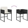 vidaXL 13 Piece Garden Dining Set with Cushions Black Poly Rattan