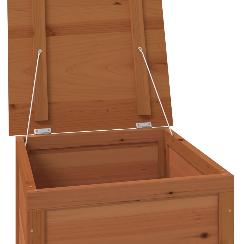 vidaXL Outdoor Cushion Box Brown 50x50x56 cm Solid Wood Fir