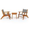 vidaXL 3 Piece Bistro Set Solid Acacia Wood