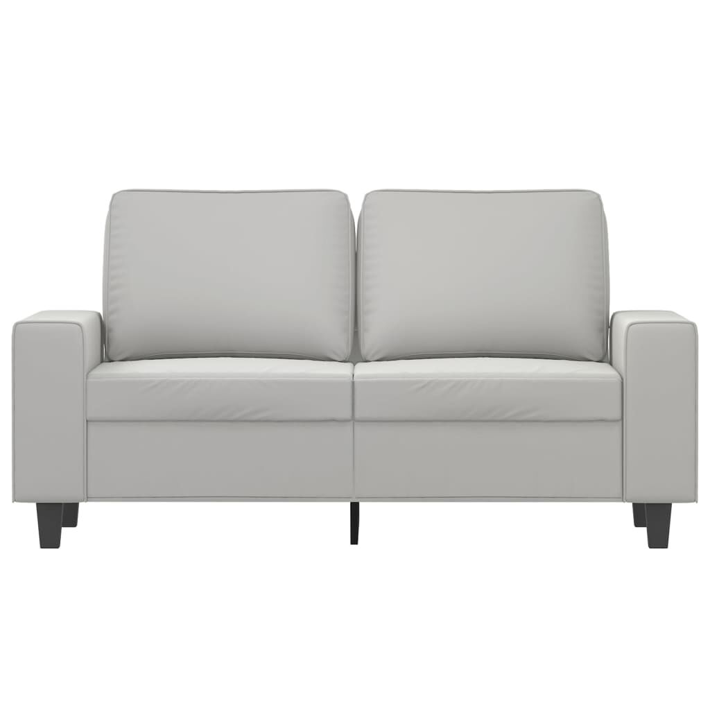 vidaXL 2-Seater Sofa Light Grey 120 cm Microfibre Fabric