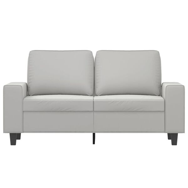 vidaXL 2-Seater Sofa Light Grey 120 cm Microfibre Fabric