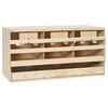 vidaXL Chicken Laying Nest 3 Compartments 72x33x38 cm Solid Pine Wood