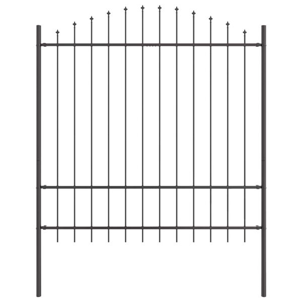 vidaXL Garden Fence 4 pcs Grey 170 x 215 cm Powder-Coated Steel