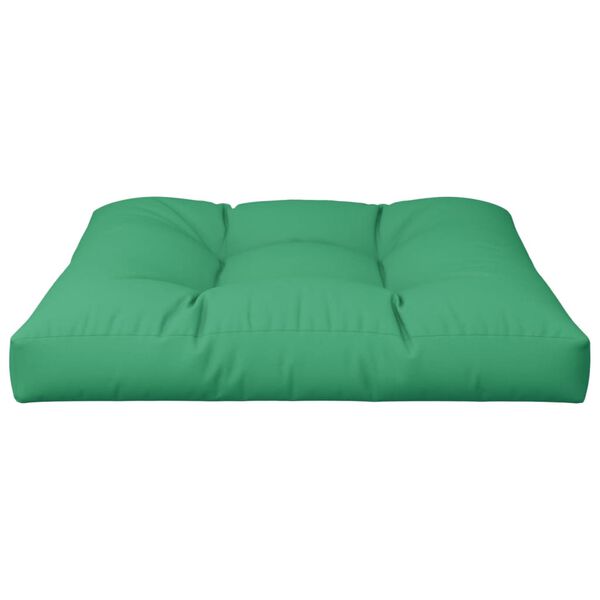 vidaXL Pallet Cushion Green 80x80x12 cm Fabric