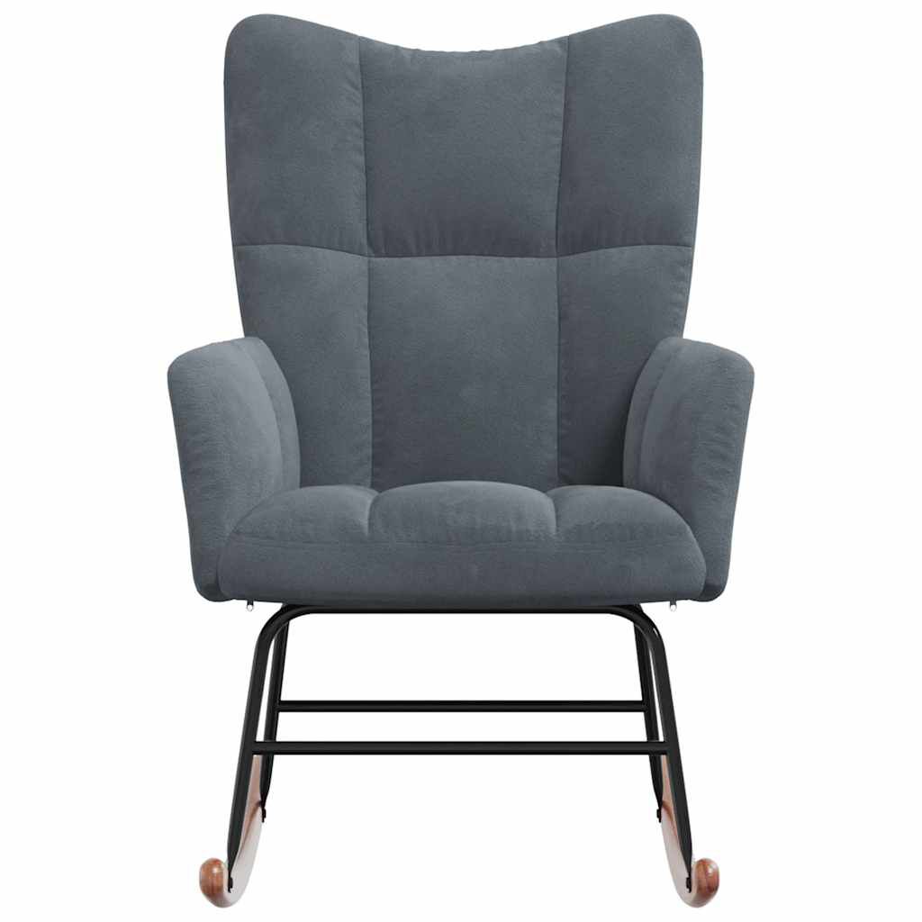 vidaXL Rocking Chair Dark Grey Velvet