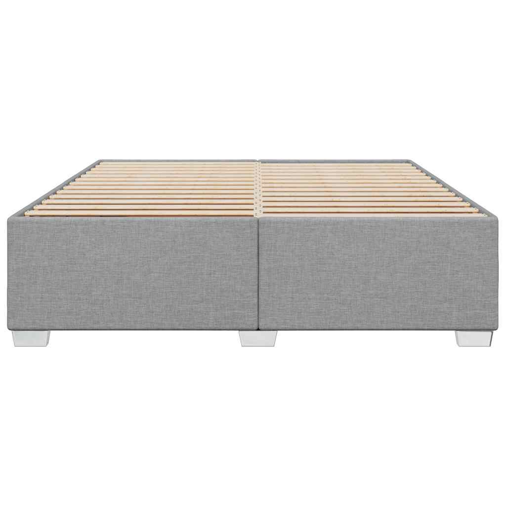 vidaXL Bed Frame without Mattress Light Grey California King Fabric