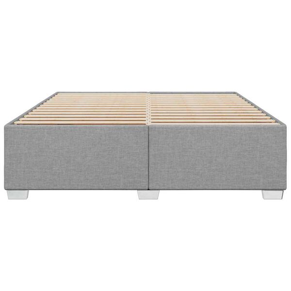 vidaXL Bed Frame without Mattress Light Grey California King Fabric