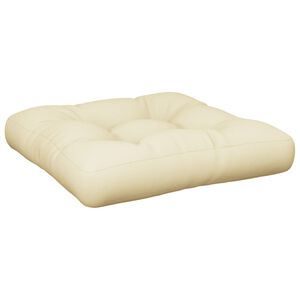 vidaXL Pallet Cushion Cream 58x58x10 cm Fabric