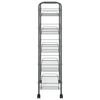 vidaXL 5-Tier Kitchen Trolley Grey 46x26x105 cm Iron