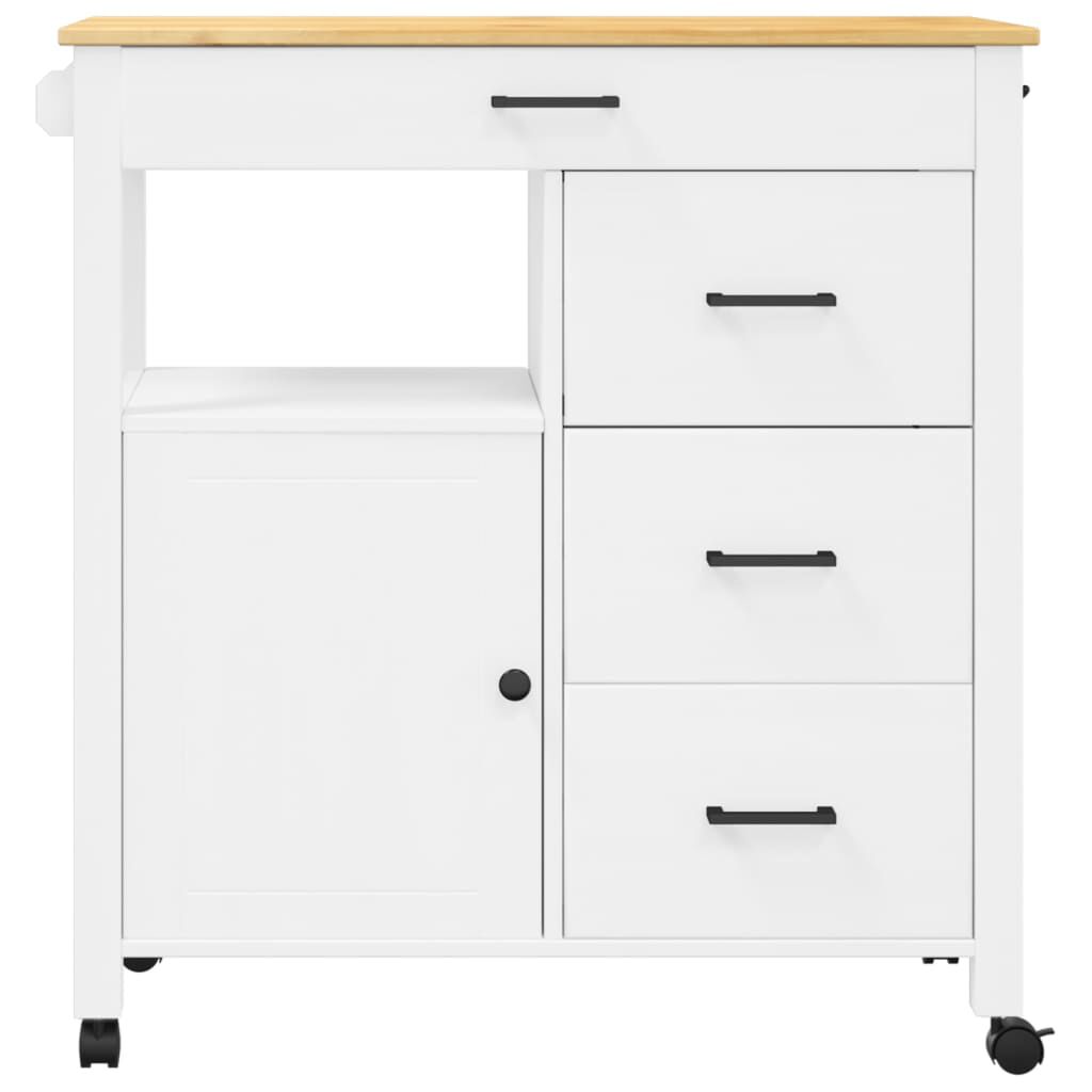 vidaXL Kitchen Trolley MONZA 84x40x90 cm Solid Wood Pine