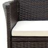 vidaXL Garden Chairs with Cushions 4 pcs Poly Rattan Brown