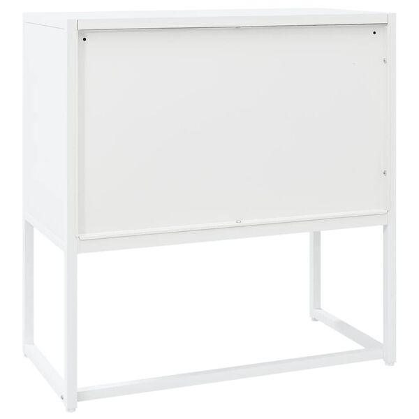 vidaXL Sideboard White 75x35x75 cm Steel