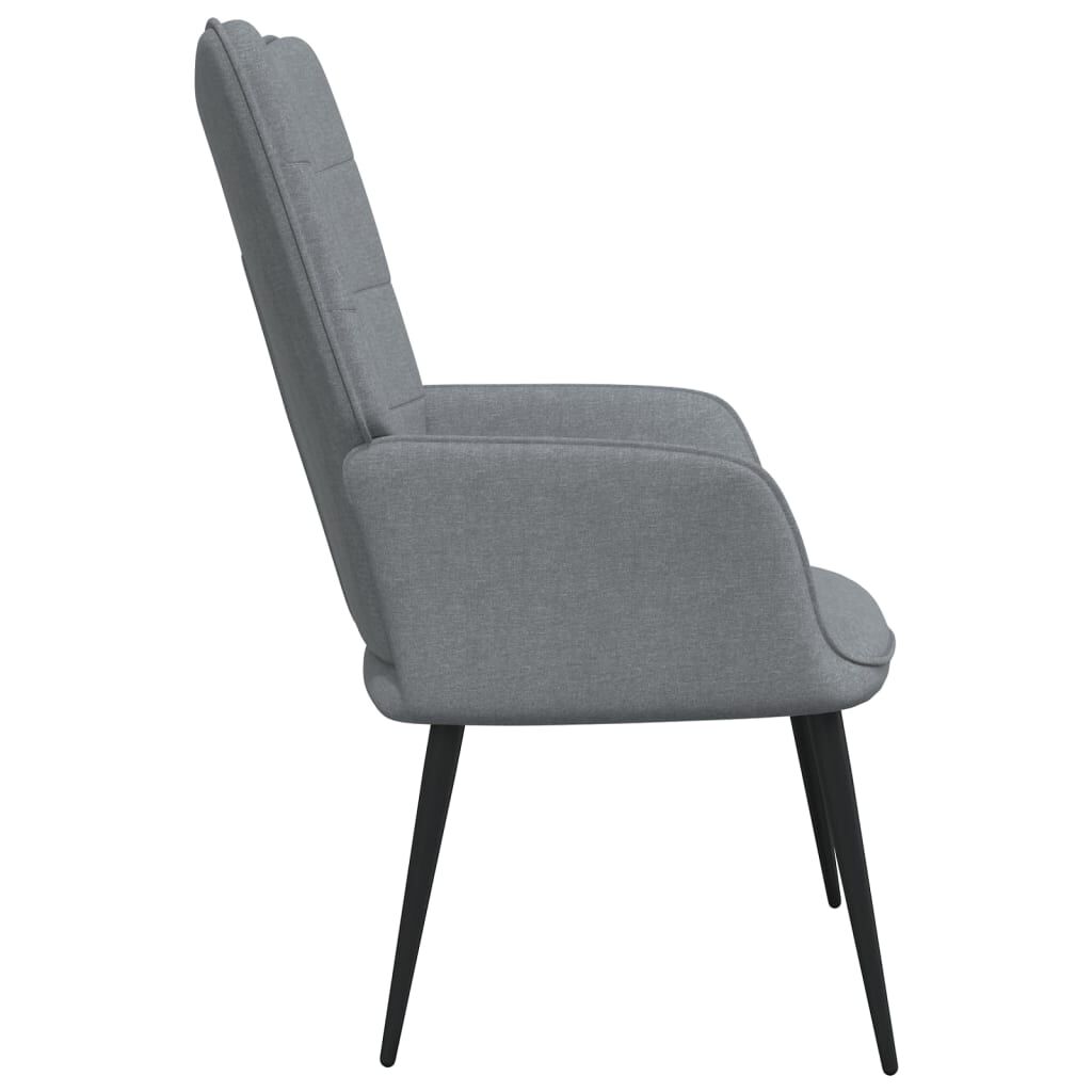 vidaXL Relaxing Chair Light Grey Fabric