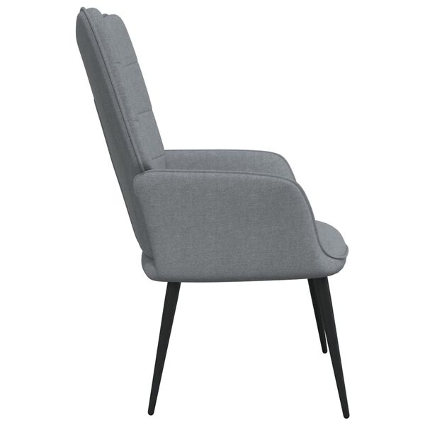 vidaXL Relaxing Chair Light Grey Fabric