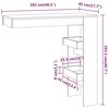 vidaXL Wall Bar Table Brown Oak 102x45x103.5 cm Engineered Wood