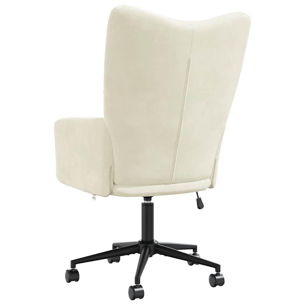 vidaXL Relaxing Chair Cream White Velvet