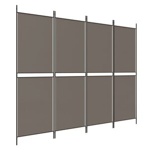 vidaXL 4-Panel Room Divider Anthracite 200x200 cm Fabric