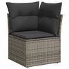 vidaXL 5 Piece Garden Sofa Set with Cushions Grey Poly Rattan