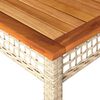 vidaXL Garden Table Beige 140x80x75 cm Poly Rattan Acacia Wood