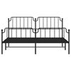 vidaXL Metal Bed Frame without Mattress with Footboard Black 183x213cm