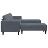 vidaXL Living Room Couch 3 pcs Dark Grey