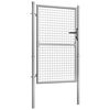 vidaXL Garden Gate Galvanised Steel 105x125 cm Silver