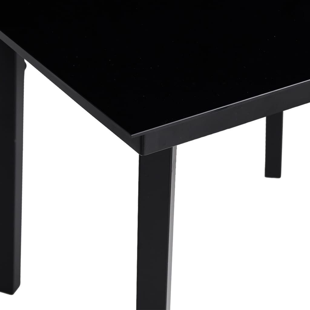 vidaXL 3 Piece Garden Dining Set Black