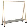 vidaXL Clothes Rack with Shelves and Wheels 106x34x106.5 cm Bamboo