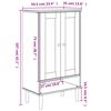 vidaXL Shoe Cabinet SENJA Rattan Look White 59.5x35x107 cm Solid Wood