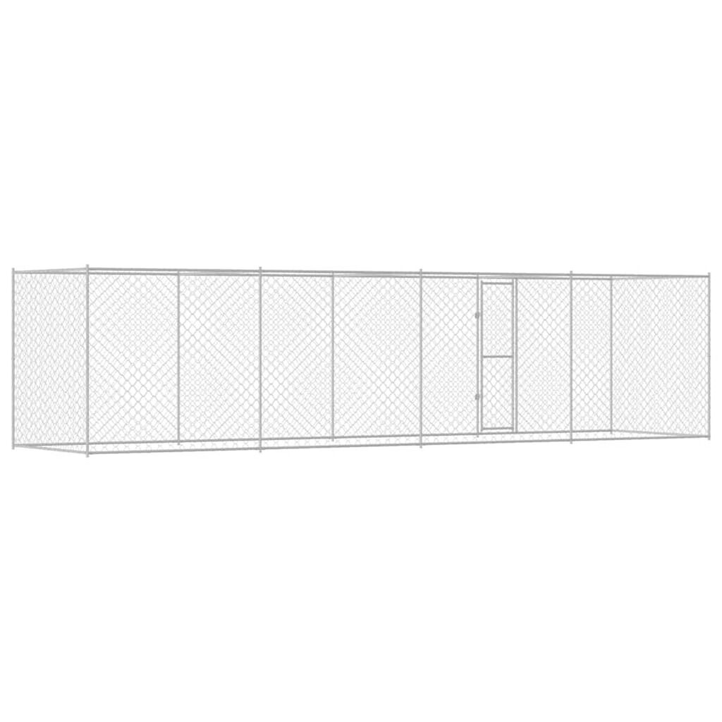 Dog Cage Silver 800 x 200 x 256 cm Galvanised Steel